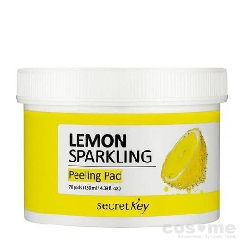 Диски ватные для очищающие Secret Key Lemon Sparkling Peeling Pad — COS ❤️ ME.RU