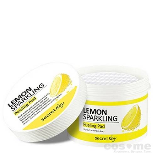 Диски ватные для очищающие Secret Key Lemon Sparkling Peeling Pad — COS ❤️ ME.RU