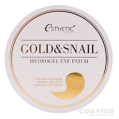 Патчи для глаз с экстрактом слизи улитки и золота Esthetic House Gold &amp; Snail Hydrogel Eye Patch — COS ❤️ ME.RU