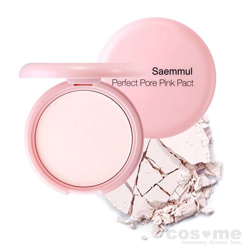 Пудра розовая с каламином для проблемной кожи The Saem Saemmul Perfect Pore Pink Pact — COS ❤️ ME.RU