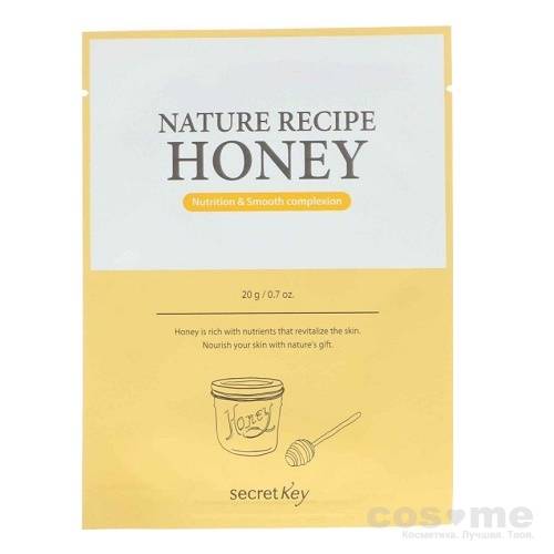 Маска тканевая медовая Secret Key Nature Recipe Mask Pack Honey — COS ❤️ ME.RU