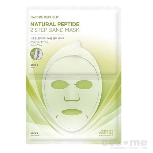 Маска для лица двухшаговая Nature Republic Natural Peptide 2 step Band Mask Sheet  — COS ❤️ ME.RU