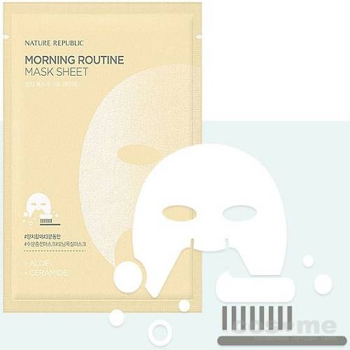 Маска для лица листовая восстанавливающая Nature Republic Morning Routine Mask Sheet (White) — COS ❤️ ME.RU