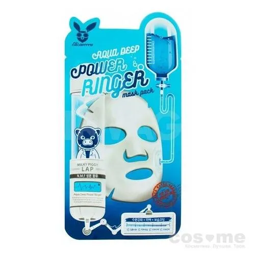Тканевая маска увлажняющая Elizavecca Aqua Deep Power Ringer Mask Pack Тканевая маска для лица с гиалуроновой кислотой.