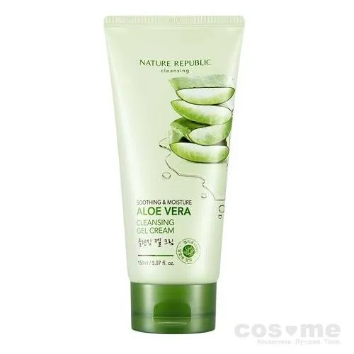 Гель-крем очищающий с алоэ вера Nature Republic Soothing &amp; Moisture Aloe Vera Cleansing Gel Cream — COS ❤️ ME.RU