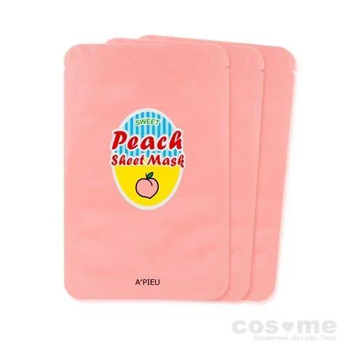 Маска для лица тканевая йогуртная A&#039;PIEU Peach &amp; Yogurt Sheet Mask Тканевая маска с экстрактом персика.
