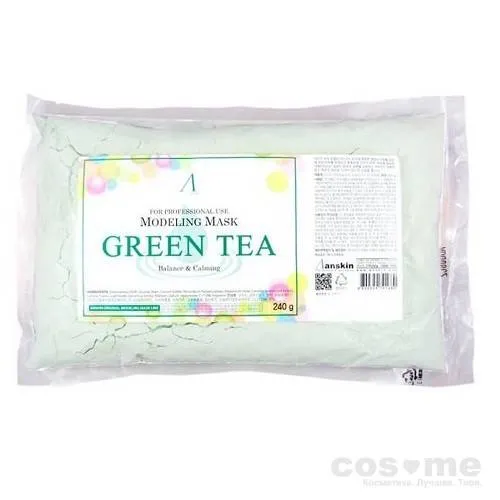 Маска альгинатная с экстрактом зеленого чая успокаивающая Anskin Original Green Tea Modeling Mask — COS ❤️ ME.RU
