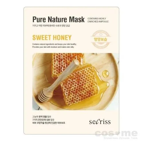 Маска для лица тканевая медовая Anskin Secriss Pure Nature Mask Pack - Sweet Honey — COS ❤️ ME.RU
