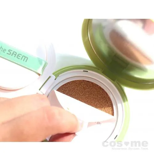 Кушон охлаждающий солнцезащитный The Saem Jeju Fresh Aloe Cooling Cushion Natural Beige SPF 50+PA+++   — COS ❤️ ME.RU
