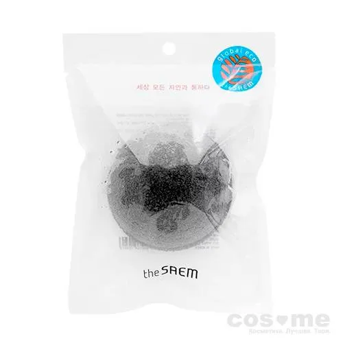 Спонж конняку The Saem Charcoal Jelly Cleansing Puff — COS ❤️ ME.RU