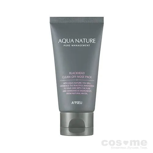 Маска-пленка от черных точек для носа A'PIEU Aqua Nature Blackhead Clean-Off Nose Pack — COS ❤️ ME.RU