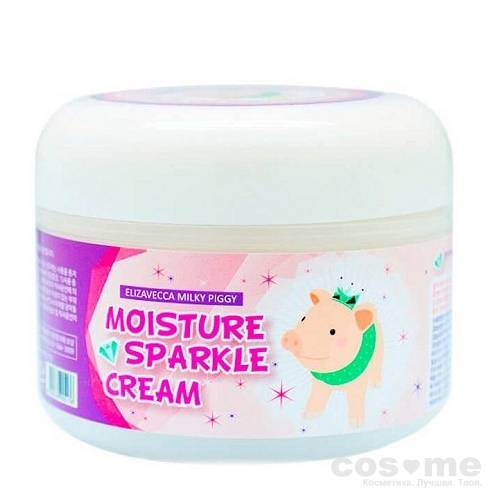 Крем увлажняющий с эффектом сияния Elizavecca Milky Piggy Moisture Sparkle Cream Увлажняющий крем для сияния кожи.