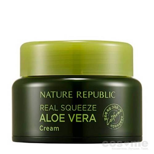 Крем для лица с экстрактом алоэ вера Nature Republic Real Squeeze Aloe Vera Cream Крем для лица с экстрактом алоэ вера.