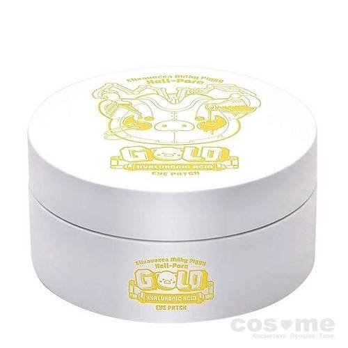 Гидрогелевые патчи для глаз Elizavecca Milky Piggy Hell Pore Gold Hyaluronic Acid Eye Patch Увлажняющие гидрогелевые патчи с гиалуроновой кислотой.
