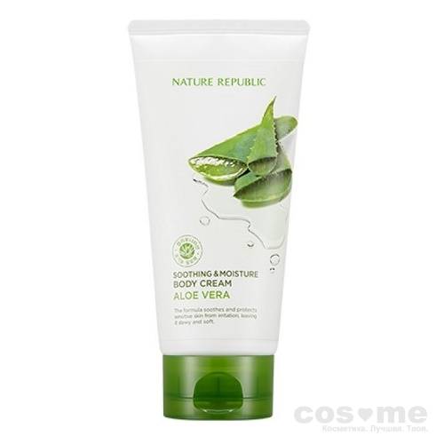 Крем для тела увлажняющий с экстрактом алоэ Nature Republic Soothing&amp;Moisture Aloe Vera Body Cream — COS ❤️ ME.RU