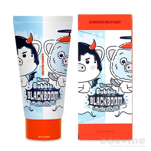 Кислородная маска Elizavecca Hell-Pore Bubble Blackboom Pore Pack — COS ❤️ ME.RU