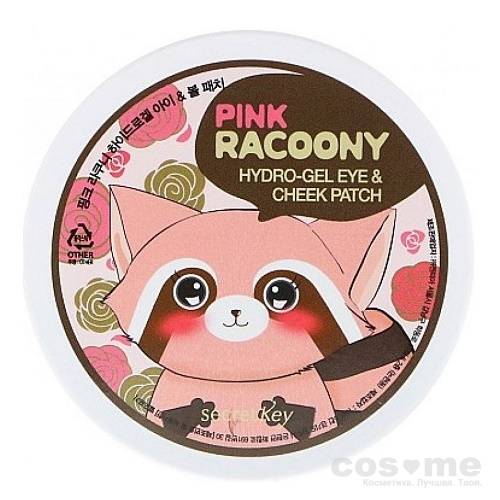 Патчи для глаз и скул Secret Key Pink Racoony Hydro-Gel Eye &amp; Cheek Patch Гидрогелевые патчи для глаз и щек 