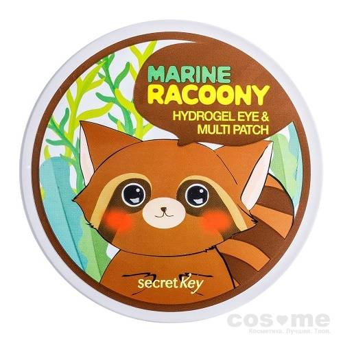 Патчи для глаз мультифункциональные Secret Key Marine Racoony Hydrogel Eye &amp; Multi Patch Гидрогелевые патчи для омоложения кожи