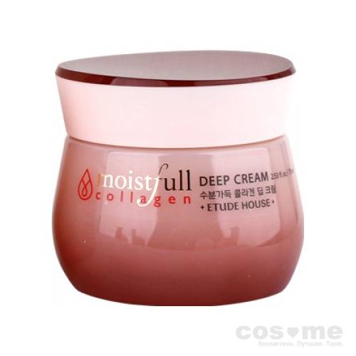 Крем для лица увлажняющий с коллагеном ETUDE HOUSE Moistfull Super Collagen Deep Cream — COS ❤️ ME.RU