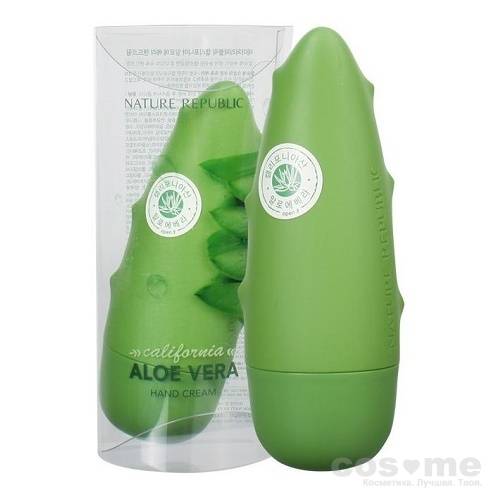 Крем для рук питательный с экстрактом алоэ вера Nature Republic California Aloe Vera Hand Cream — COS ❤️ ME.RU