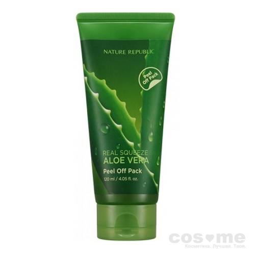 Маска-пленка с экстрактом алое Nature Republic Real Squeeze Aloe Vera Peel Off Pack Маска-пленка с экстрактом алоэ вера.