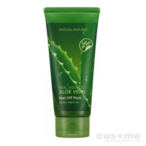 Маска-пленка с экстрактом алое Nature Republic Real Squeeze Aloe Vera Peel Off Pack — COS ❤️ ME.RU