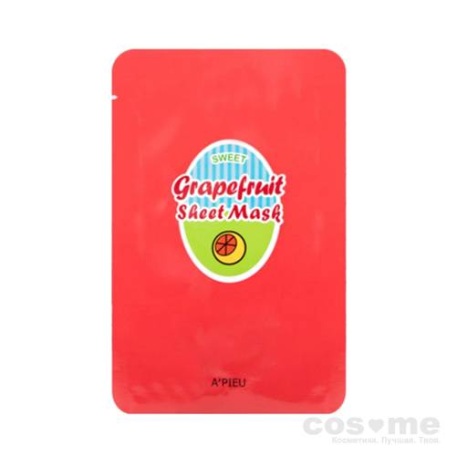 Маска для лица тканевая A'PIEU Grapefruit &amp; Sparkling Sheet Mask — COS ❤️ ME.RU