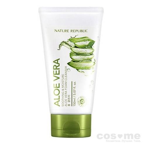 Пенка для умывания с экстрактом алоэ вера Nature Republic Soothing &amp; Moisture Aloe Vera Foam Cleanser Успокаивающая увлажняющая пенка с алоэ вера