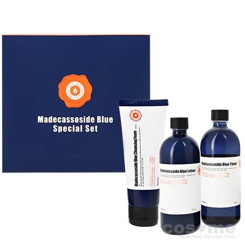 Набор уходовый с мадекассоидом A&#039;PIEU Madecassoside Blue Special Set Набор средств с мадекассосидом и голубой агавой для мужчин.