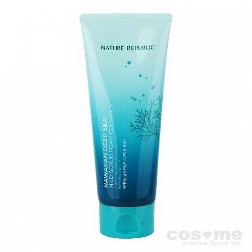Пенка-скраб для глубокого очищения Nature Republic Hawaiian Deep Sea Mild Scrub Foam Cleanser — COS ❤️ ME.RU