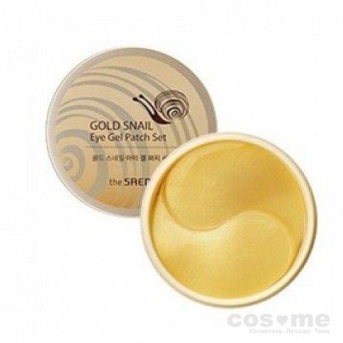 Набор патчей с экстрактом муцина улитки для век The Saem Gold Snail Eye Gel Patch Set Золотые гидрогелевые патчи для век с экстрактом муцина улитки.