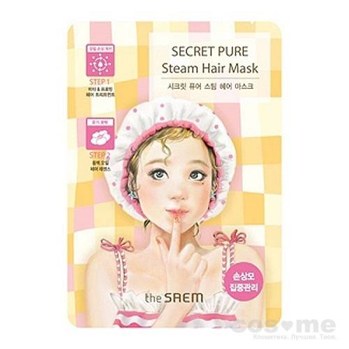 Маска паровая для поврежденных волос The Saem Secret Pure Steam Hair Mask Маска паровая для поврежденных волос. 