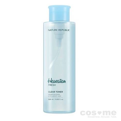 Тонер для лица очищающий Nature Republic Hawaiian Fresh Clear Toner Освежающий тонер для жирной кожи.