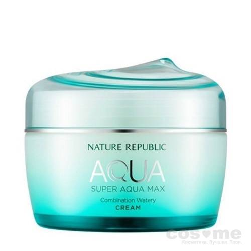Крем для лица увлажняющий для комбинированной кожи Nature Republic Super Aqua Max Combination Watery Cream Увлажняющий крем-гель для комбинированной кожи.