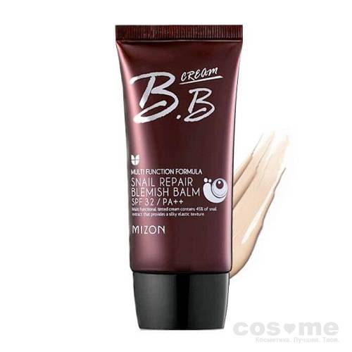 Крем BB с улиточным экстрактом Mizon Snail Repair Blemish Balm #2 Sand Beige Увлажняющий BB крем с 45% экстрактом слизи улитки.