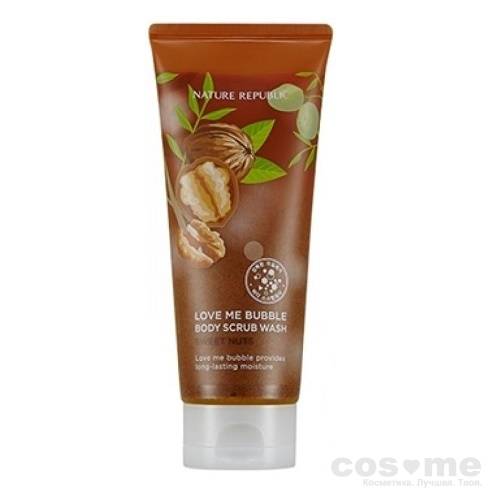 Скраб для тела Nature Republic Love Me Bubble Body Scrub Wash - Sweet Nuts Пенящийся скраб для тела.