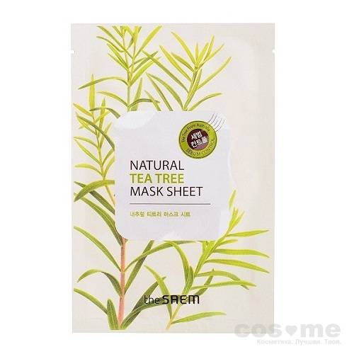 Маска тканевая с растительными экстрактами и углем The Saem Natural Mask Sheet Тканевая маска с растительными экстрактами.