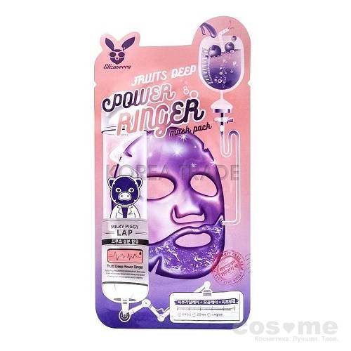 Маска для лица тканевая тонизирующая Elizavecca Fruits Deep Power Ringer Mask Pack — COS ❤️ ME.RU