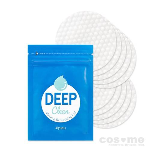 Диски для коррекции макияжа A&#039;PIEU DEEP CLEAN MAKEUP RETOUCHING PAD Двухсторонние диски для корректировки макияжа. 