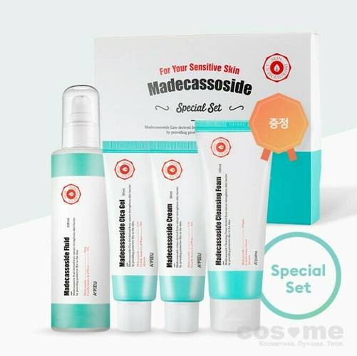Набор уходовый с мадекассоидом A'PIEU Madecassoside Special Set  — COS ❤️ ME.RU