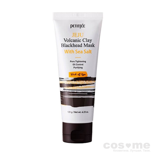 Глиняная маска Petitfee Jeju Volcanic Clay Blackhead Mask With Sea Salt — COS ❤️ ME.RU