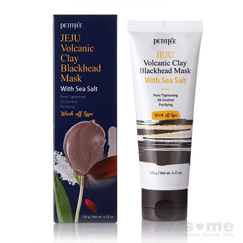 Глиняная маска Petitfee Jeju Volcanic Clay Blackhead Mask With Sea Salt — COS ❤️ ME.RU