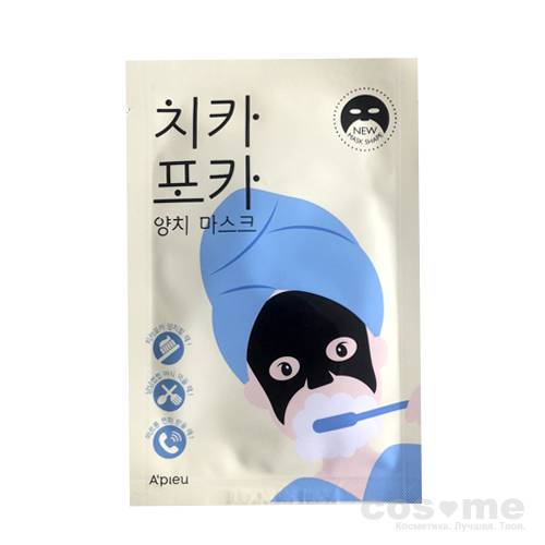 Маска для лица тканевая утренняя A'PIEU Chi Ka Po Ka Tooth Brushing Mask — COS ❤️ ME.RU