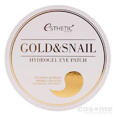 Патчи для глаз с экстрактом слизи улитки и золота Esthetic House Gold &amp; Snail Hydrogel Eye Patch Гидрогелевые патчи для век с экстрактом слизи улитки и золота.