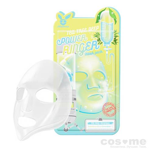 Маска для лица тканевая Elizavecca TEA TREE DEEP POWER RING MASK PACK  Успокаивающая тканевая маска для лица с экстрактом чайного дерева.