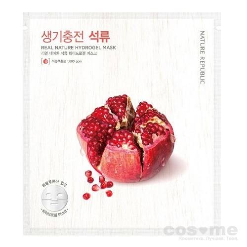 Маска для лица гидрогелевая противовоспалительная Nature Republic Real Nature Pomegranate Hydrogel Mask — COS ❤️ ME.RU