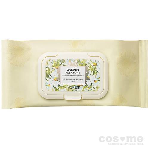 Салфетки очищающие The Saem Garden Pleasure Chamomile Cleansing Tissue Салфетки для снятия остатков макияжа.