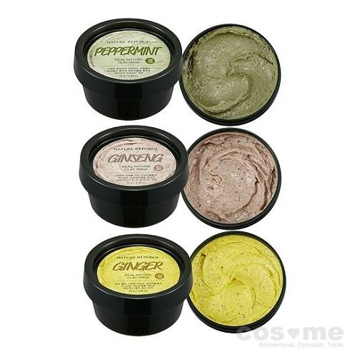 Маска для лица глиняная Nature Republic Real Nature Clay Mask Peppermint &amp; Seaweed — COS ❤️ ME.RU