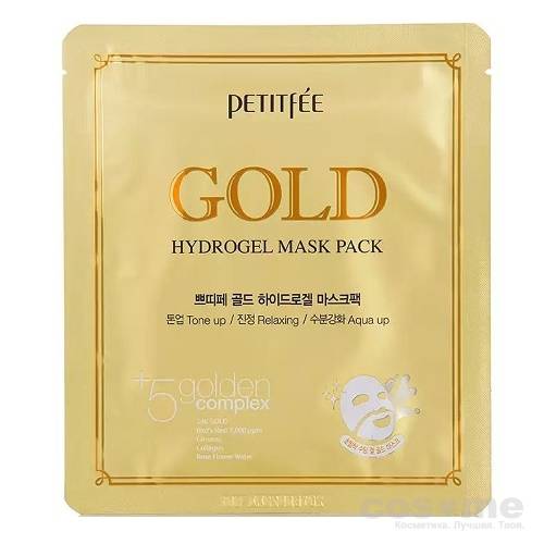 Гидрогелевая маска Petitfee Gold Hydrogel Mask Pack Гидрогелевая маска для лица с микрочастицами коллоидного золота.