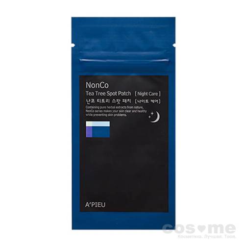 Патчи против акне ночные A'PIEU Nonco Tea Tree Spot Patch (Night Care) — COS ❤️ ME.RU